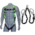 thumbnail image 1 of AFP Universal Full-Body Fall Protection Safety Harness with Dorsal D-Ring and Mating Buckle (Green), 1 of 6