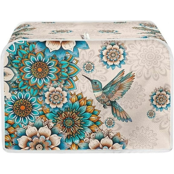 AFPANQZ Coffee Print Kitchen Toaster Covers Universal 4 Slice Bread Toaster Cover Protection Stain Resistant Dustproof Bread Maker Covers