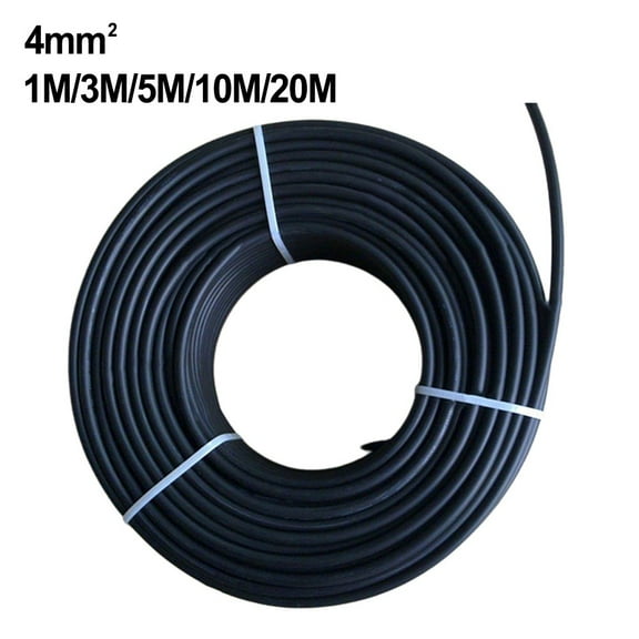 AFQH 1 Pair Black Red Solar Panel Extension Cable Wire PV Connector 12 AWG 5/10/20M