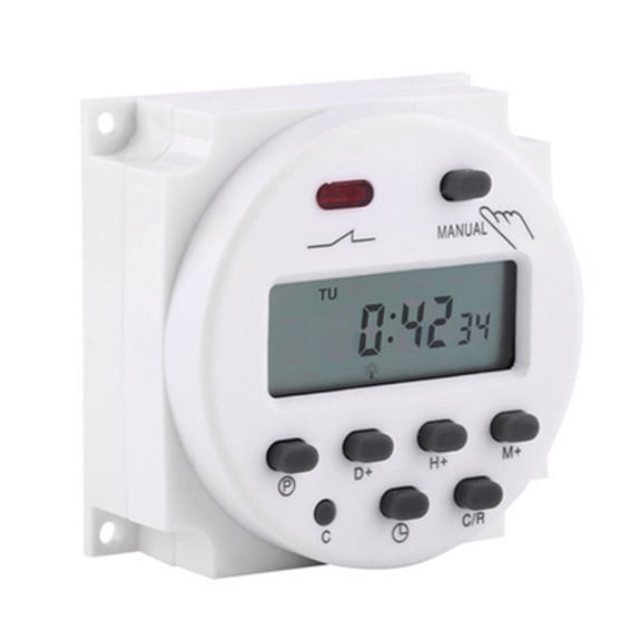 AFQH 1 Pcs Digital Timers DC/AC 12V 16A LCD Display Programmable Timer Switch Widely Used To Control Lamps, Water Heaters, Sprayers