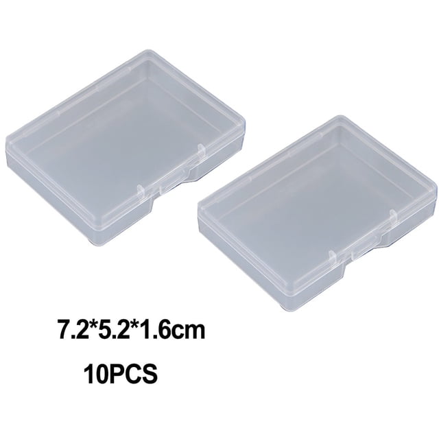 Rectangular Material Storage Box AFQH 10pc PP Rectangular Flat Box Stationery Storage Boxes Jewelry ...