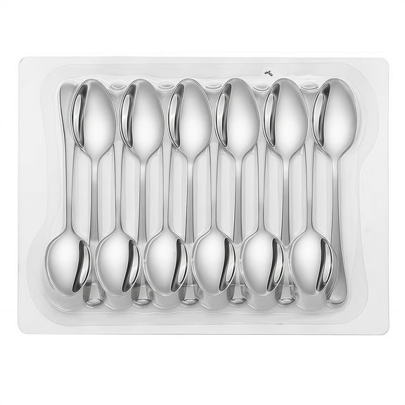 AFQH 12 Pcs Stainless Steel Spoon Set Teaspoons Dining Spoons Cutlery Silverware
