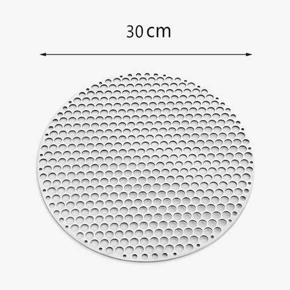 AFQH 18-30cm Stainless Steel Round Grill Net New Metal BBQ Mat Outdoor Portable Camping Picnic Mesh Grate Grid Food Rack Kitchen Tool