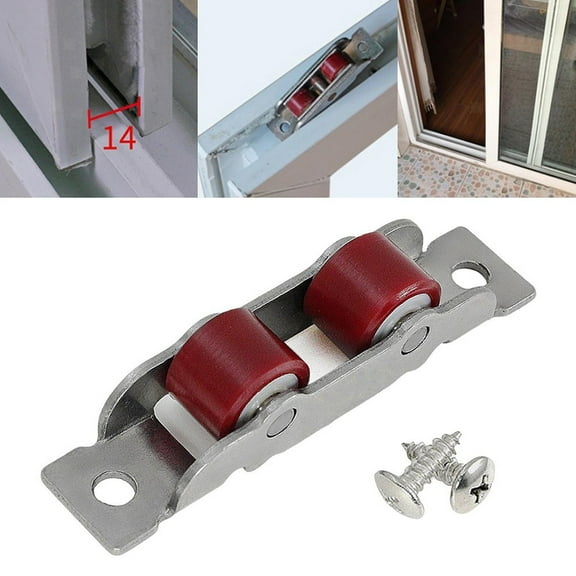 AFQH 1Pcs Stainless Steel Shutter Pulley Roller Sliding Door Roller Runner Wheel Track Pulley Furniture Door Hardware Mute Wheel