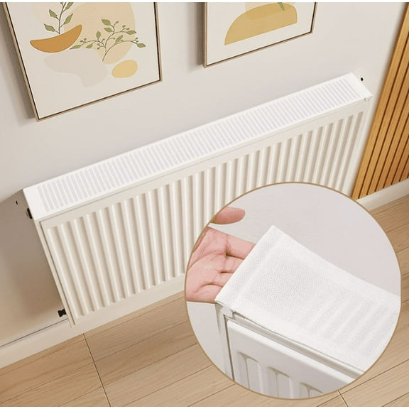 AFQH 1pc Radiator Dust Cover Scratch Resistant Yarn Fabric Magnetic Fixation Radiator Dust Cover Fabric Radiator Cover Accessories