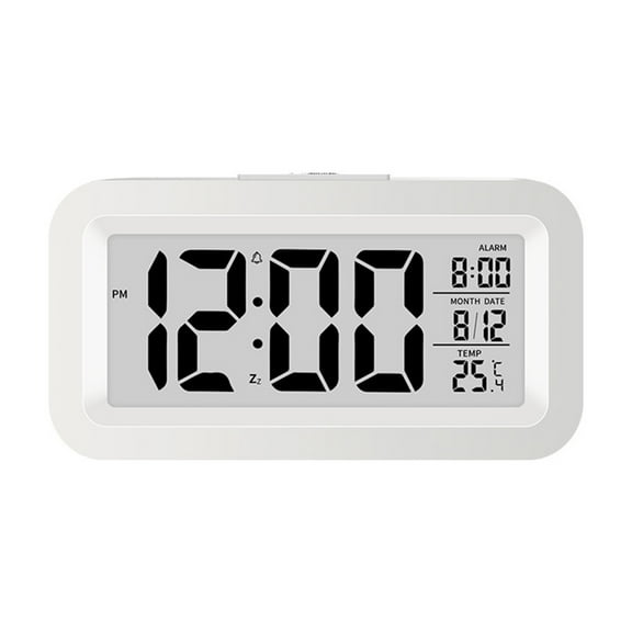 AFQH 1pcs Digital LCD Alarm Clock With Calendar Thermometer For Student Alarm Clock, Silent Clock Creative Digital Gifts For Children