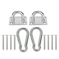 thumbnail image 1 of AFQH 2 Pack Swing Hangers Hooks Stainless Steel Hammock Hooks Door Buckle Ceiling Buckle Hanging Hardware Spring Hook for Porch Swing, Hammock Chair, Suspension Straps, Gymnastics Rings, 1 of 10