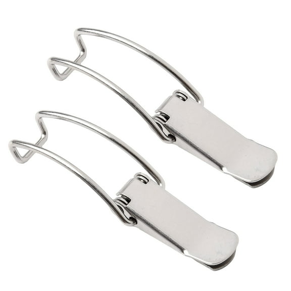 AFQH 2PCS Lron Hasp Latch Lock Metal Box Locking Long Toggle Catch Buckle Loaded Hinges Furniture Hardware Accessories