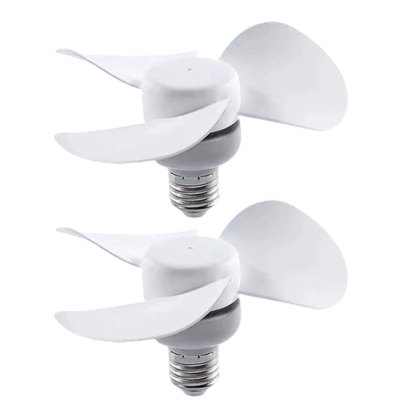 AFQH 2pcs Silent E27 LED Desk Fan Portable Fan Adjustable Wind Direction Flexible Tube Fan Portable ABS 14cm Diameter E27 Desk Fans