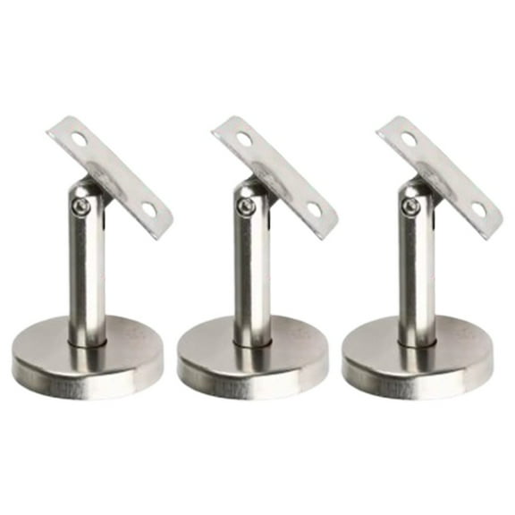 AFQH 3Pcs Adjustable Stair Handrail Brackets Movable Column Bracket 304 Stainless Steel Handrail Wall Support Hardware Accessories