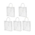 thumbnail image 1 of AFQH 5PCS Reusable Clear PVC Plastic Tote Bag with Clear Handle Beautiful Gift Bag, 1 of 9