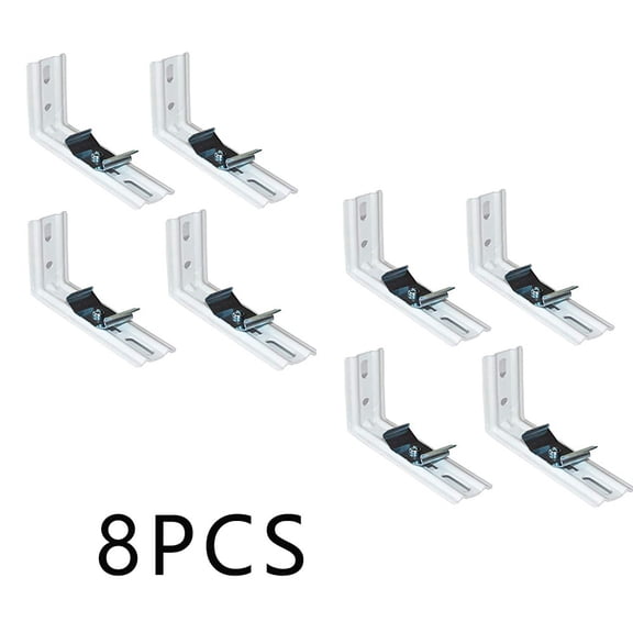 AFQH 8-Piece L-Shaped Bracket Set for 1-12 Vertical Blinds - Easy Install!