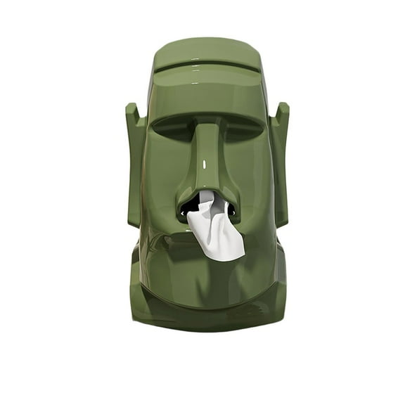 AFQH Artistic Stone Face Tissue Box Holder: Stylish Napkin Dispenser for Home Decor