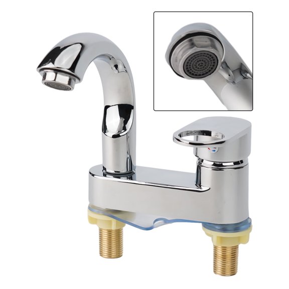 AFQH Bathroom Faucet Handles Vanity Sink Faucet, Swivel Waterfall Spout Square Shape, Lavatory Wash Basin Mixer Tap with Overflow Pop Up Drain Assembly