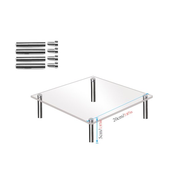 AFQH Dessert Display Cake Stand Square Three-dimensional Clear Cupcake Stand Easy To Clean 1 Pc 15cm/20cm/25.4cm/30cm