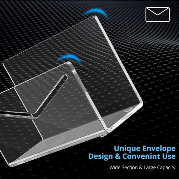 AFQH Envelope Organizer Acrylic Mail Sorter Compact Transparent Design for Home and Office Use to Keep Letters Tidy
