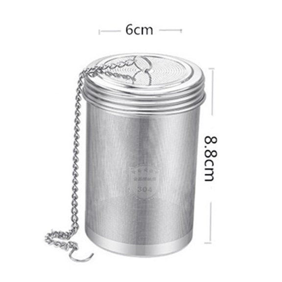 AFQH Floating Stainless Steel Mesh Tea Infuser Oval Loose Leaf Tea Steeper Soups Oil Spice Herb Tea Strainer Holders Filter for Kitchen Cooking Office Home Supplies