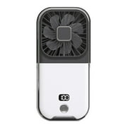 AFQH Folding Handheld FanPortable Personal Fan USB Rechargeable Power Bank Neck Fan