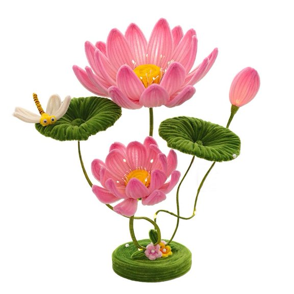 AFQH Lotus table lamp night light handmade DIY material package
