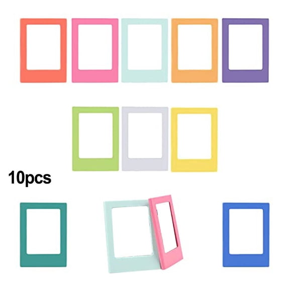 AFQH Magnetic Photo Frames Set: 10 Colorful Mini Frames for Easy Display!