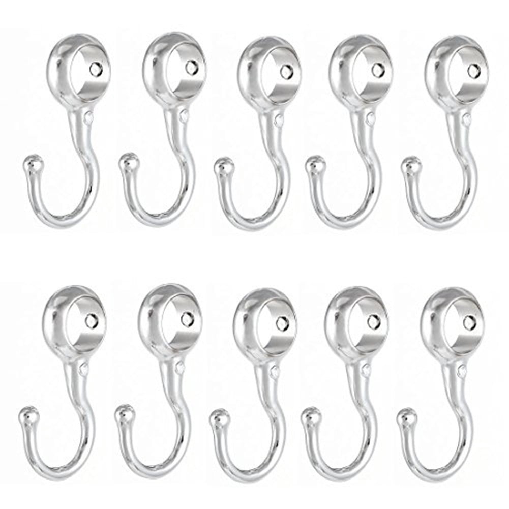 Moveable Hooks AFQH Movable Stainless Steel Pipe Hooks - 10 Pack for Wardrobes ...
