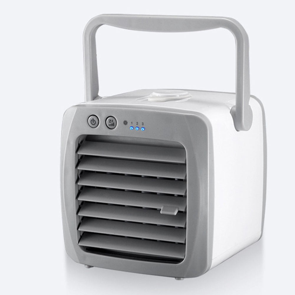 AFQH Portable Mini USB Air Conditioner 3 Speed Small Desk Fan Humidifier for Home