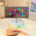 thumbnail image 1 of AFQH RGB alarm clock with wireless charging night light LED digital clock desk clock, 1 of 10
