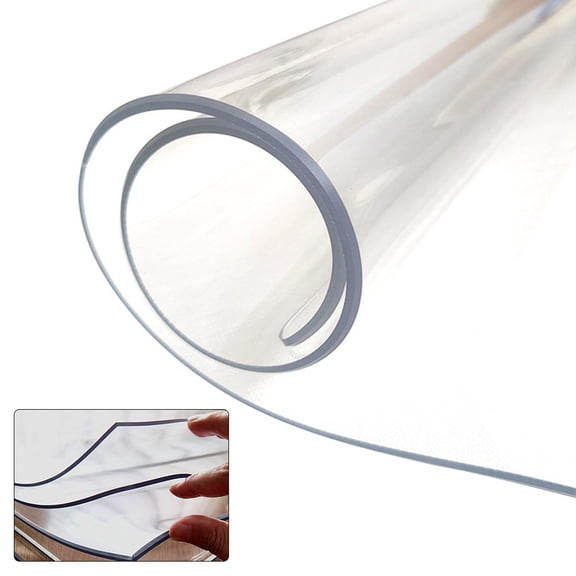 AFQH Resistant Tabletop Soft Glass Tablecloth 1mm Ultra thin for Tables Cut to size