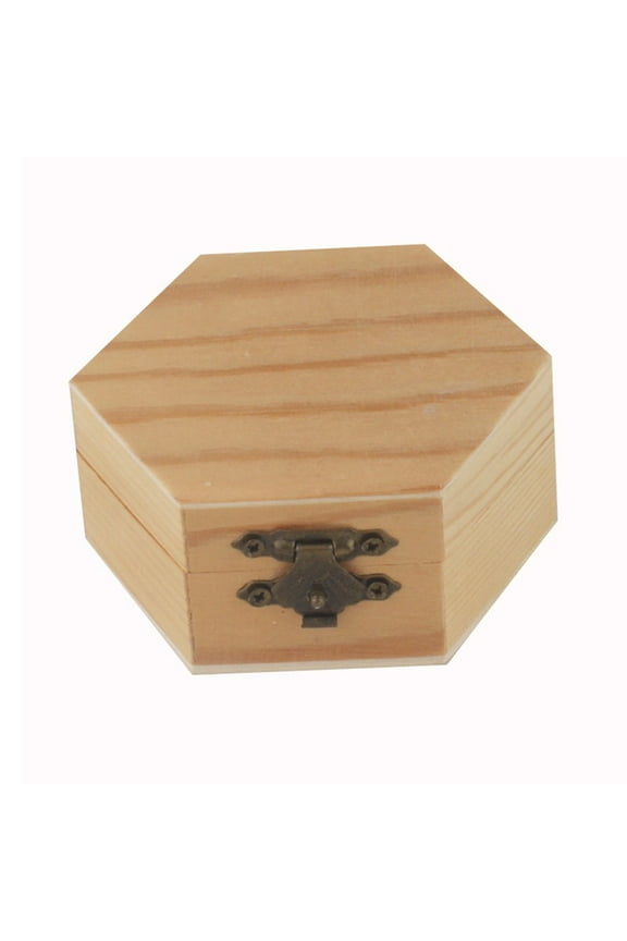 Retro Jewelry Box Desktop Natural Wood Clamshell Storage Decoration Wooden Home Storage Organization Storage Boxes