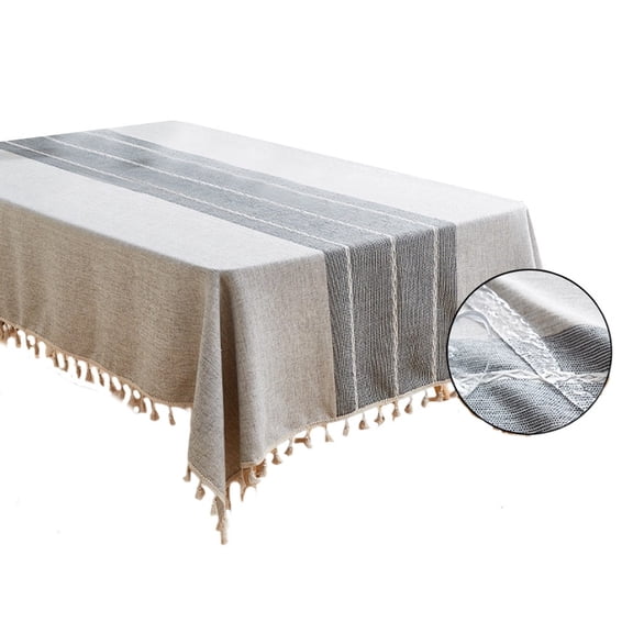 AFQH Rural Tablecloth, Cotton Linen Waterproof Tablecloth, Coarse Linen Tablecloth