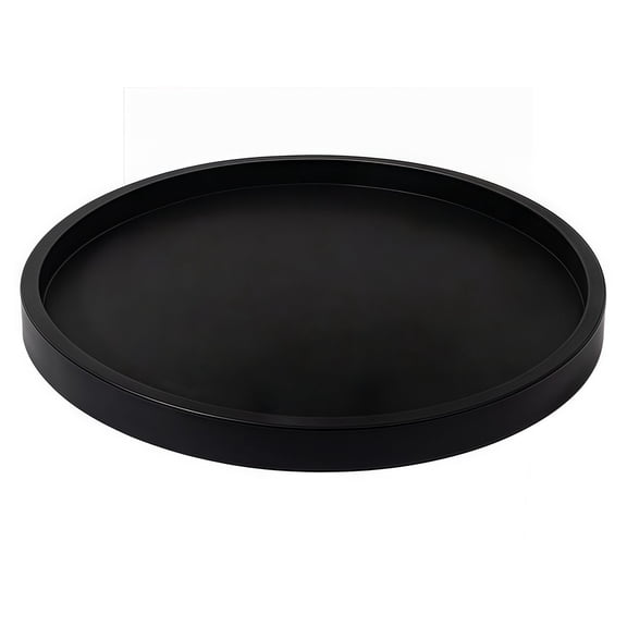AFQH Silicone Round Bathroom Vanity Tray Soap Dispenser Tray Countertop Storage 27CM