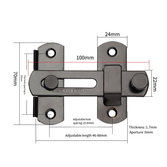 AFQH Stainless Steel Door Hasps & Latch,Door Bolt - Sturdy,Easy to Install Security