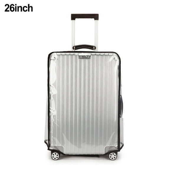 AFQH Suitcase Cover Clear Suitcase Cover Waterproof PVC Suitcase Cover Transparent Travel Suitcase Wrap Protective Cover Case for Wheeled Luggage Washable Bag