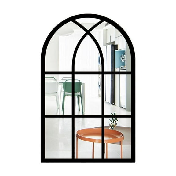 AFQH Three-dimensional imitation window wooden acrylic mirror wall sticker decoration