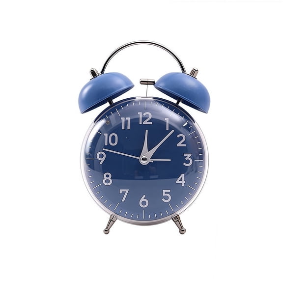 AFQH Twin Bell Vintage Metal Alarm Clock with Night Light for Dormitory Home Office