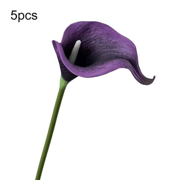 AFQH Vibrant 5pcs Artificial Calla Lily Bouquet - Perfect for Elegant Home Decor!