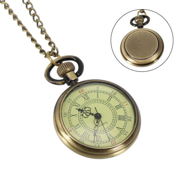 AFQH Vintage Pocket Watch Men's Pocket Watch with Chain Mechanical Pocket Watches Commemorative Quartz Gift Pocket Watch for Men Dad