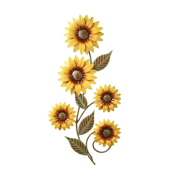 AFQH Vintage Sunflower Wall Decor: 3D Metal Art for Home & Garden Elegance