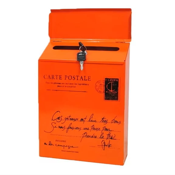AFQH Vintage Wall Mount Mailbox Mail Retro Postal Letter Newspaper Box Waterproof