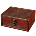 thumbnail image 1 of AFQH Vintage Wooden Storage Box With Buckle Jewelry Storage Box Organization Box, 1 of 10