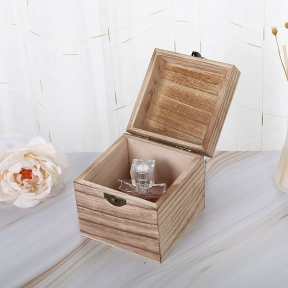 AFQH Wooden Storage Box Gift Box Square Box Antioxidative Handicraft Jewelry Commemorative Coin Collection Case