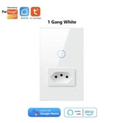 AFQH smart switch 1/2gang and BR socket,Fast Charge 118*72mm Tempered