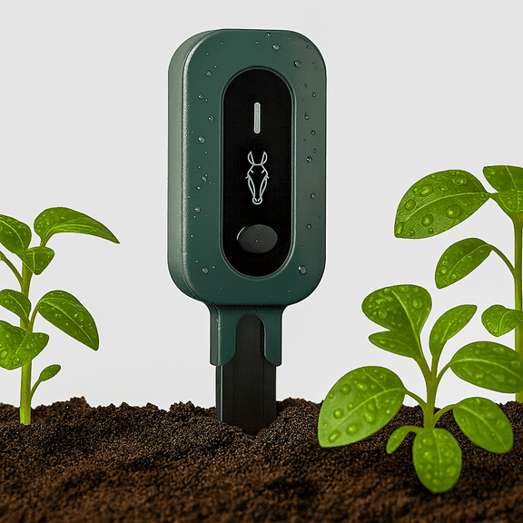 PLANTRON Afra II Smart Soil Moisture Sensor By LINKSTYLE  3-in-1 Soil Moisture, Temperature and Luminosity Monitoring, IP67 Waterproof, Indoor/Outdoor [Requires Hub To work]