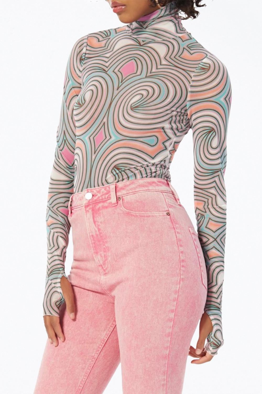 Afrm zadie clearance semi sheer turtleneck