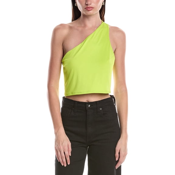 AFRM womens Dash One Shoulder Open Back Tank, l, Green