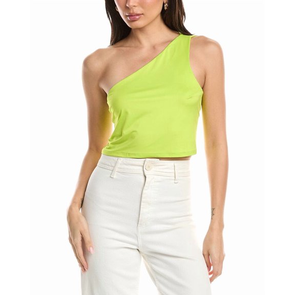 AFRM womens Dash One Shoulder Open Back Tank, m, Green
