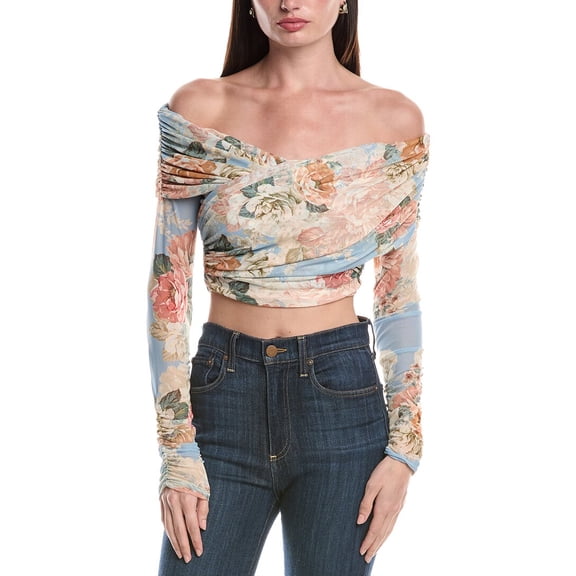 AFRM womens  Dido Wrap Off-The-Shoulder Top, s