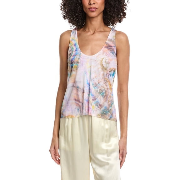 AFRM womens Edina Scoop Neck Tank Top, m, White