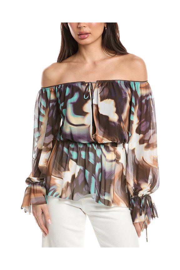 womens Gordon Off-The-Shoulder Tunic Top, xs, Brown