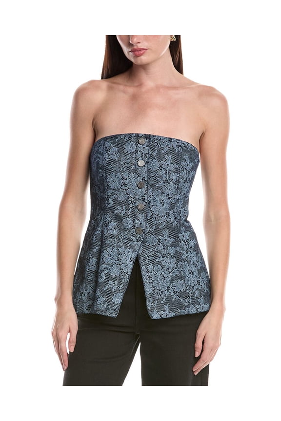 womens Janie Sailor Bustier Top, XXS, Blue